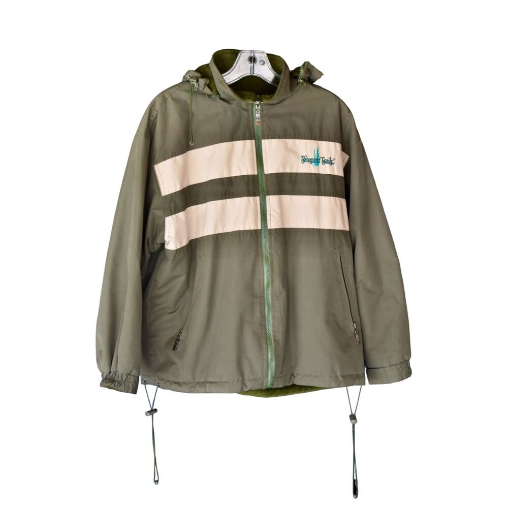 Vintage Women's  Thousand Trails Green Fleece Lined Water Resistant Jacket L
